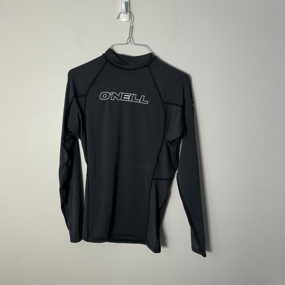 EUC O'Neil  Adult Rash Guard Long Sleeve Shirt Swim Medium M Black